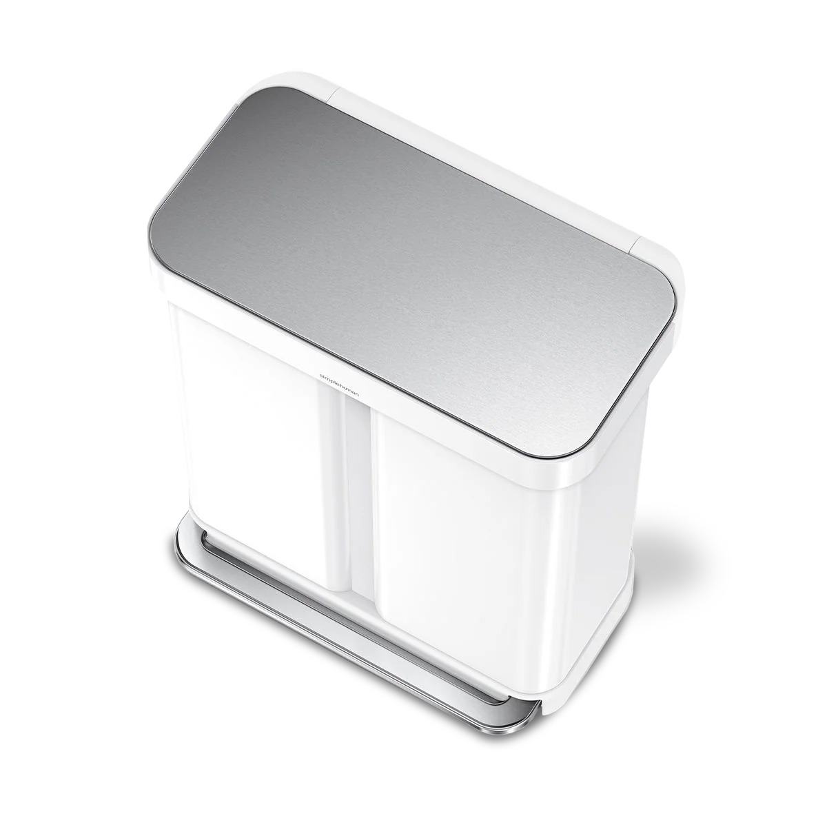 58L Dual Compartment Rectangular Step Can with Liner Pocket - Image 14